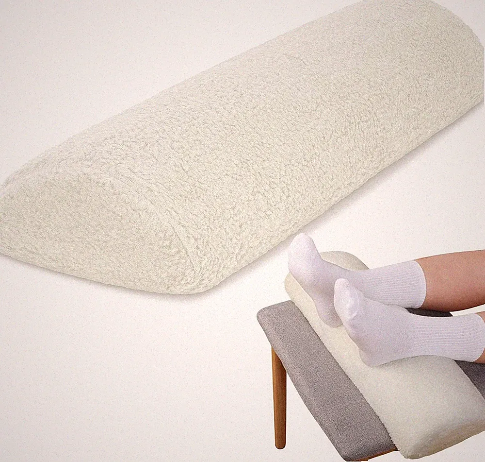 Sintuff Recliner Leg Rest Cushion Sofa Footrest Pillow with Cover Half Moon Bols